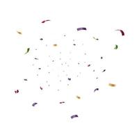 congratulatory background with colored confetti on white background. Vector illustration