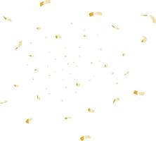 congratulatory background with green confetti on white background. Vector illustration