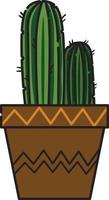 cute cartoon cactus vector