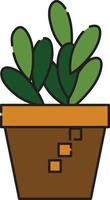 cute cartoon cactus vector