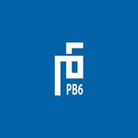 diseño de logotipo pb 6. logotipo de monograma. vector