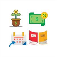 financial management icon. vector design for websites and apps.