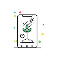 smart farming icon, agriculture, ecology, digital. very suitable for websites, apps and others. vector