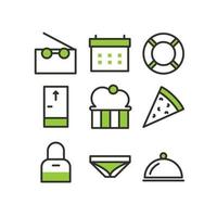 negocios, finanzas, ilustración de conjunto de iconos de alimentos. diseño vectorial que es perfecto para aplicaciones, aplicaciones, sitios web, pancartas, plantillas, vallas publicitarias. vector