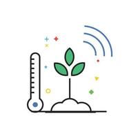 smart farming icon, agriculture, ecology, digital. very suitable for websites, apps and others. vector