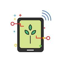 smart farming icon, agriculture, ecology, digital. very suitable for websites, apps and others. vector