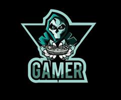Skull Gamer mascot, Sports mascots, colorful collection, vector illustration