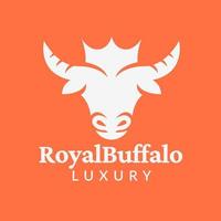 icono de plantilla de logotipo de búfalo real vector
