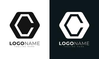 Initial letter c logo vector design template. With Hexagonal shape. Polygonal style.