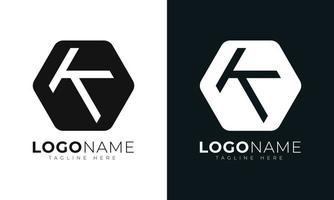 Initial letter k logo vector design template. With Hexagonal shape. Polygonal style.