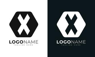 Initial letter x logo vector design template. With Hexagonal shape. Polygonal style.