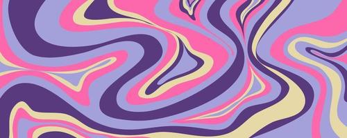 Wave y2k background for retro design. Liquid groovy marble pink background. Purple y2k pattern in modern style pink. Psychedelic retro wave wallpaper vector