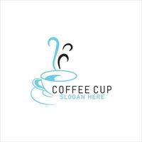 diseño exclusivo del logotipo de la taza de café con formato vectorial. vector