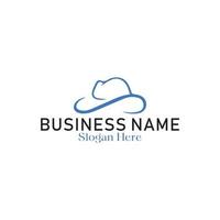 Head cap icon logo design with vector format.