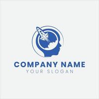 Head sign logo design with vector format.