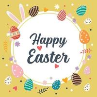 Easter Eggs Happy Easter Poster vector