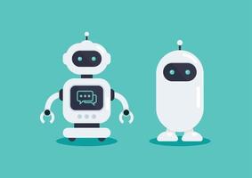 Two robots in vector illustration