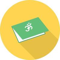ilustración de vector de libro hindú en un fondo. símbolos de calidad premium. iconos vectoriales para concepto y diseño gráfico.