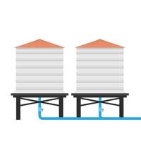 water tank vector. water tank on white background. vector