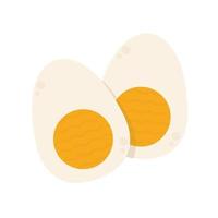 vector de huevo hervido. fondo de pantalla. símbolo. diseño de logo. huevo sobre fondo blanco.