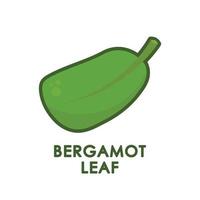 Bergamot leaf. Bergamot leaf logo design. symbol. sign. vector