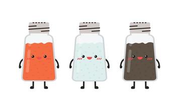 salt and pepper character design. wallpaper. free space for text. symbol. chilli powder character. vector