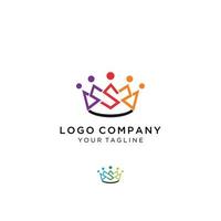 letter s crown logo vector illustration design