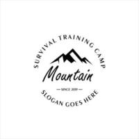 Black mountain logo design template vector