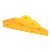 Cuisine cheese icon, cartoon style vector