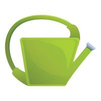 Garden watering can icon, cartoon style vector