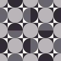 Abstract circle pattern. Monochrome grey color geometric circle random shape seamless pattern background. Use for fabric, interior decoration elements, upholstery, wrapping. vector