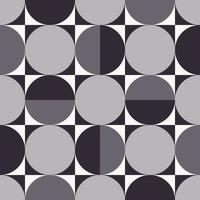 Abstract circle pattern. Monochrome grey color geometric circle random shape seamless pattern background. Use for fabric, interior decoration elements, upholstery, wrapping. vector