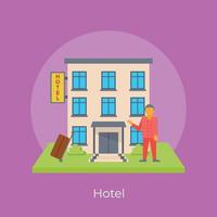 conceptos de hoteles de moda vector