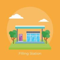 Trendy Filling Station vector