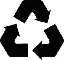 Trash icon. Recycle icon black silhouette. recycle symbol design on Vector illustration