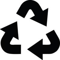 Trash icon. Recycle icon black silhouette. recycle symbol design on Vector illustration