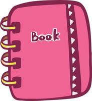 Pink notepad icon for girls. Vector. vector