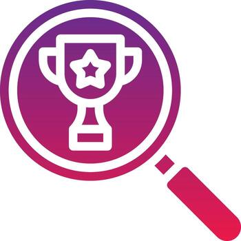 seo ranking compete optimization keyword - solid gradient icon vector