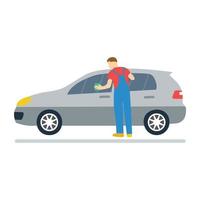 Trendy Car Cleaning vector