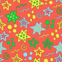 Stars vector celebration seamless pattern