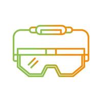 icono de vector de gafas de laboratorio