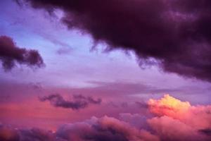 Altostatus and cumulus clouds - colorful photo