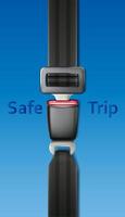 3d realistic vector safety car belt on blue background.