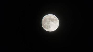 lua noturna close-up no céu video