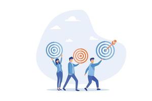 Personal goal for career development, individual target to achieve for job evaluation, objective or purpose concept, flat vector modern illustration