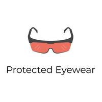 Trendy Protective Eyewear vector