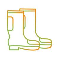 icono de vector de botas de lluvia