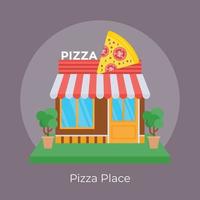 Trendy Pizza Place vector