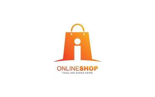 I logo online shop for branding company. BAG template vector illustration for your brand.