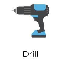 Trendy Drill Machine vector